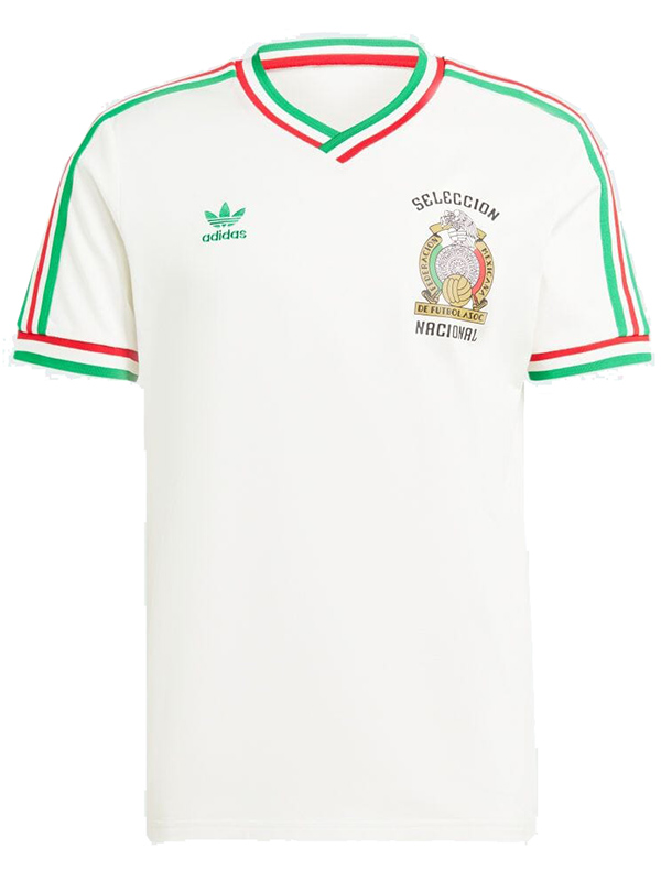 Mexico maillot rétro extérieur deuxième uniforme de football kit de football pour hommes chemise haute 1985